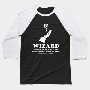 Funny Wizard Gamer D20 Dice Dungeon Dragons Gaming Gift Baseball T-Shirt